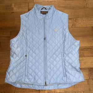Ariat Equestrian Full Zip Vest Women’s XL blue Quilted Sleeveless Puffer